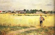 Berthe Morisot In the Wheatfields at Gennevilliers oil painting picture wholesale